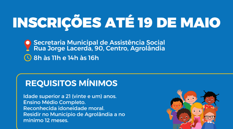 Abertas as inscrições para a escolha dos novos conselheiros tutelares em Agrolândia