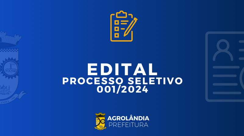 PROCESSO SELETIVO Nº 001/2024